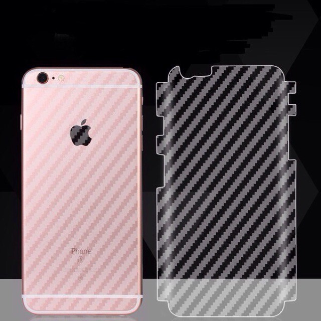 Miếng dán Carbon chống xước lưng, che khuyết điểm iphone 5/5s/5se/5s/6/6s/6p/6sp/7/8/7p/8p/SE/x/xsmax/11/11promax