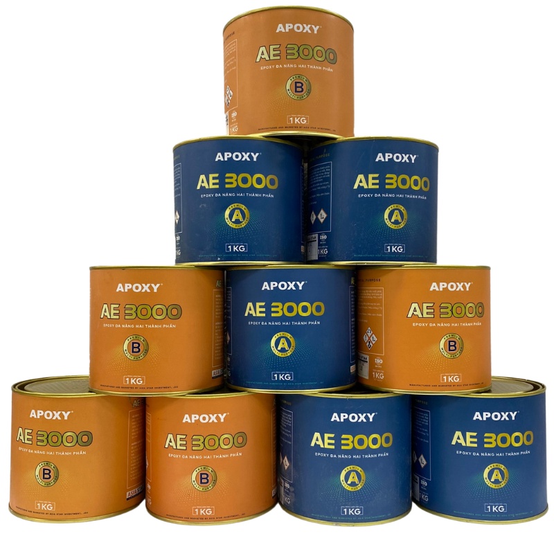 Keo Epoxy AE 3000 gắn đá tự nhiên- Chuyên sử dụng gắn đá mặt tiền chuyên nghiệp- Cặp keo 2 thành phần khối lượng 2smax29
