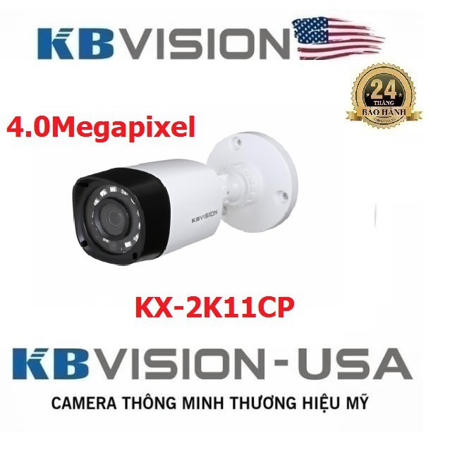 CAMERA KB VISION 4MP  KX-2K11CP       Chipset thế hệ hai cho hình ảnh sắc nét hơn , nhìn đêm tốt hơn