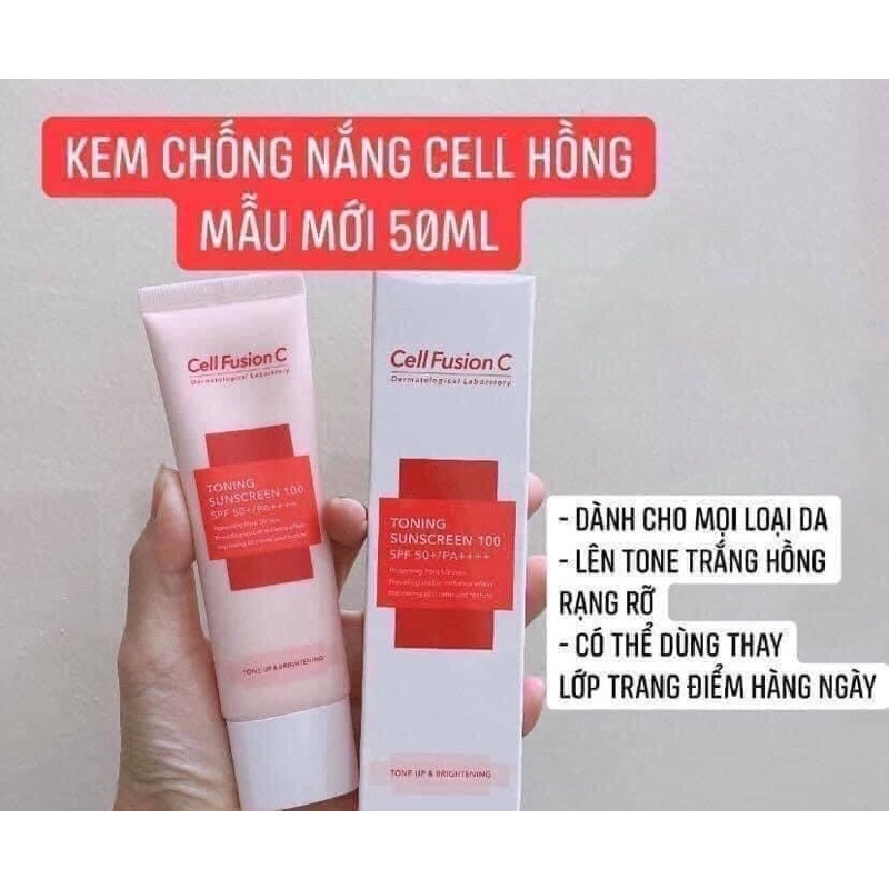Kem chống nắng (50ml) dành cho da dầu, da khô và da thường Cell Fusion C Laser/Toning/Clear Sunscreen, Hàn Quốc