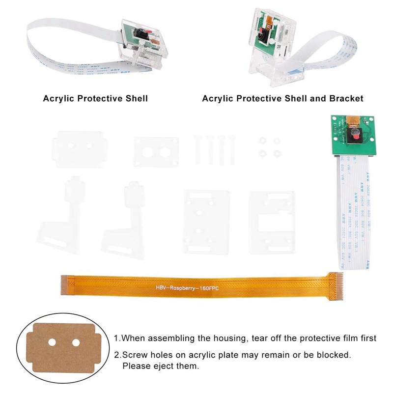 5mp Camera 1080p + Giá Đỡ Trong Suốt Cho Raspberry Pi 4 / 3b + / 3b / 2b / Zero | BigBuy360 - bigbuy360.vn