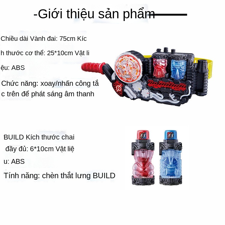 ✾Kamen Rider Build Ride DX Biến hình Drive Năng lượng Bunny Tank Belt Time King Dial Toy