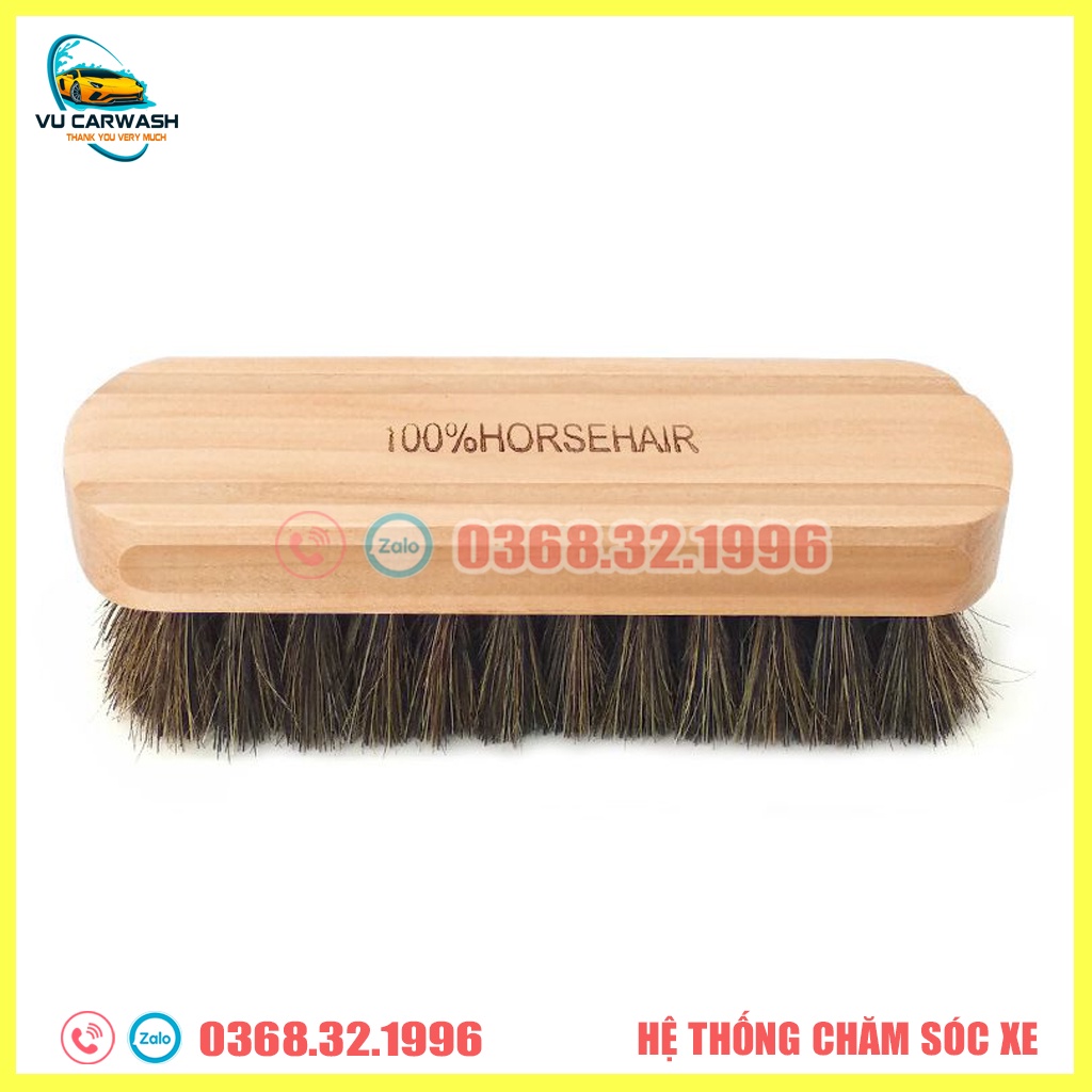 Bàn Chải Vệ Sinh Nội Thất Ô Tô - Đánh Giầy Dép Da, Lông Đuôi Ngựa Cao Cấp