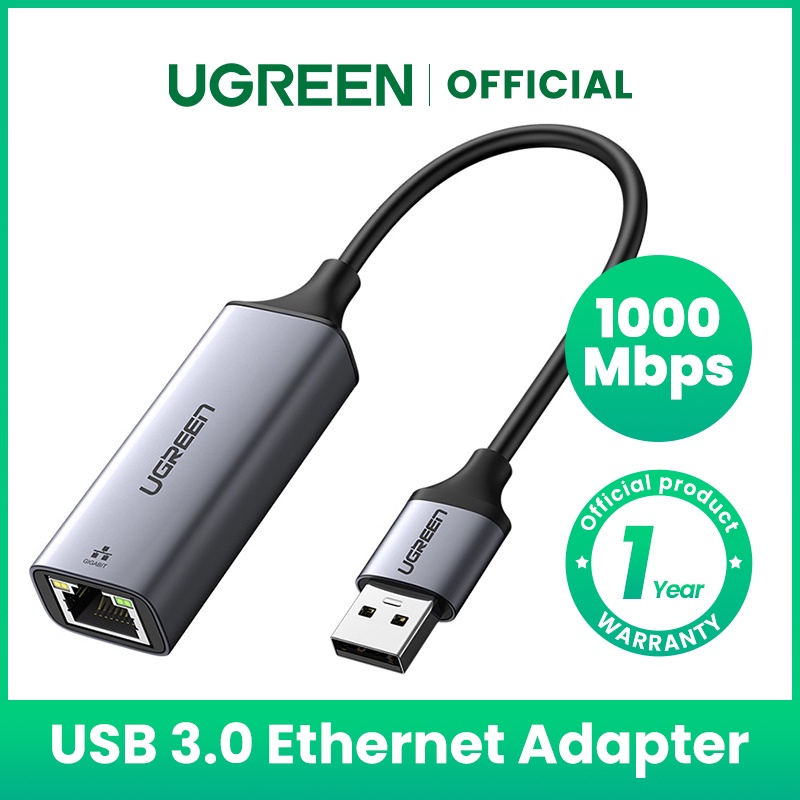 Cáp Chuyển Usb Type C Ra Sang Mạng Lan RJ45 Tối Độ 1GB Ugreen Cho Macbook Laptop Smart Phone