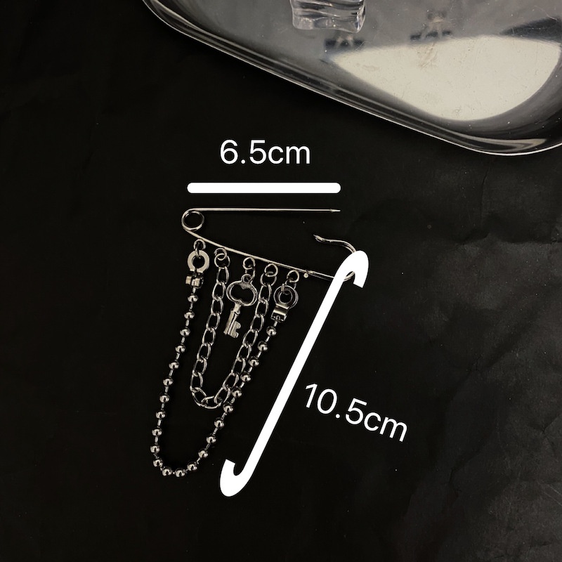 Ghim Cài Áo Dây Xích Tua Rua Đính Đá Phong Cách Baroque Châu Âu