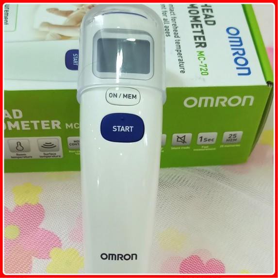 Nhiệt kế Hồng Ngoại OMRON MC-720 [Đo Nhanh 3 trong 1] Đo Trán, Đo Nhiệt Độ Phòng, Đo Bề Mặt | Hàng Chính Hãng