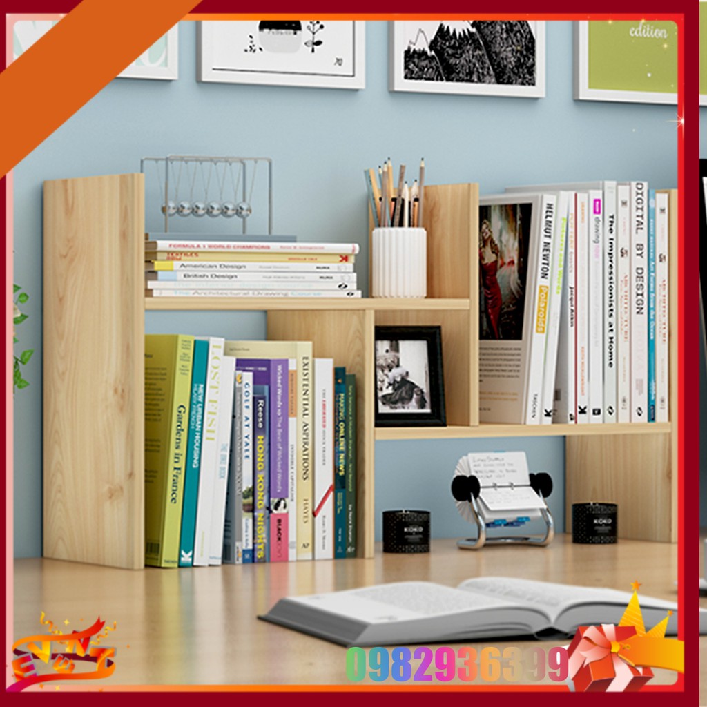 Giá Sách Để Bàn Để Đồ Lắp Ghép Đa Năng - Kệ Sách Gỗ Để Bàn Lắp Ghép Đa Năng – Kệ Gỗ Để Bàn Mini