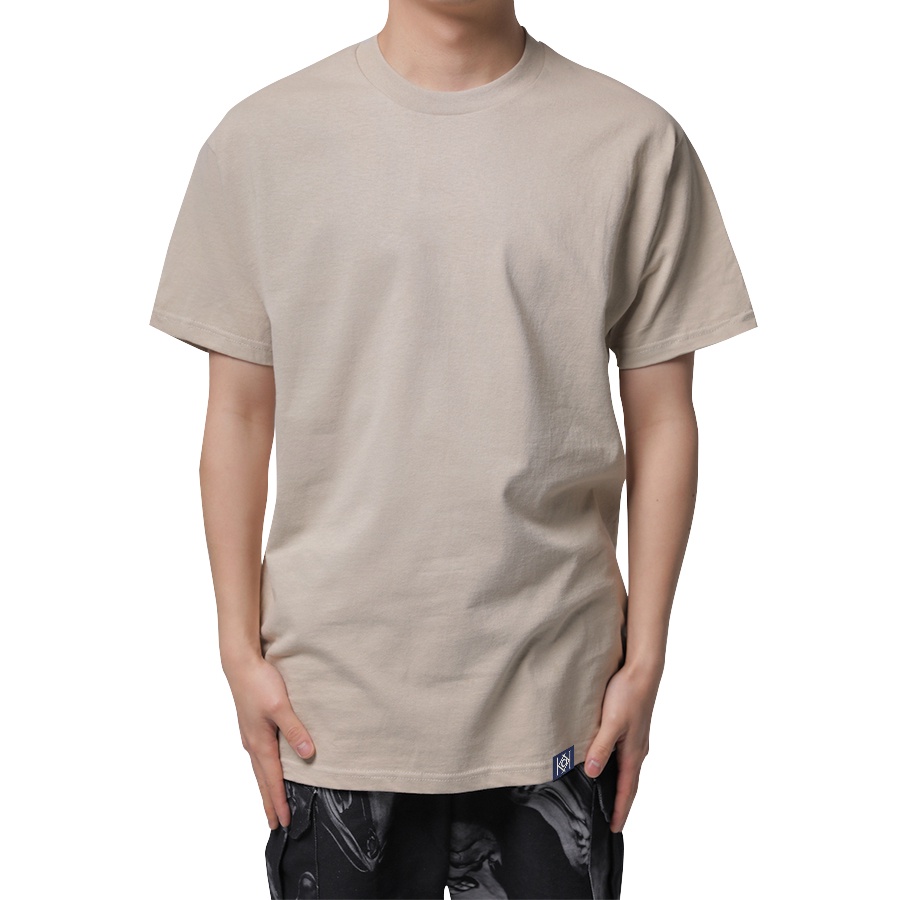 Áo Thun Basic Phông Trơn Nam Nữ Ngắn Tay Oversize Form Rộng Màu Kem Beige MVR
