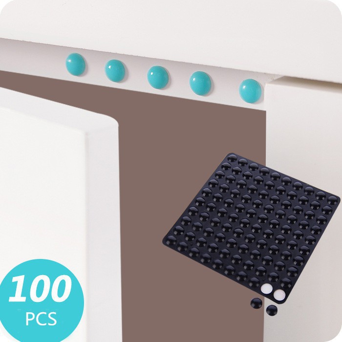 Bộ 100 nút dán cao su chống va đập cửa