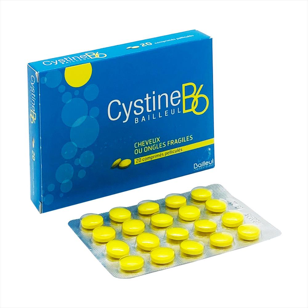 Viên uống Cystine B6 của Pháp hỗ trợ rụng tóc và loạn dưỡng móng hộp 20 viên date 2025