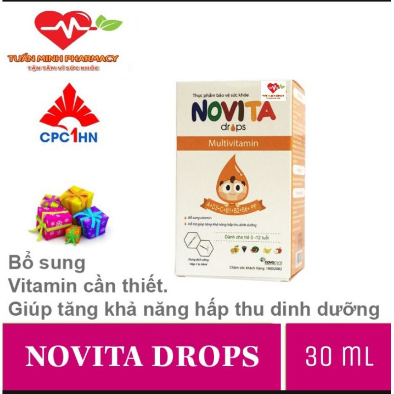 Novita Drops - Vitamin tổng hợp dạng nhỏ giọt cho trẻ