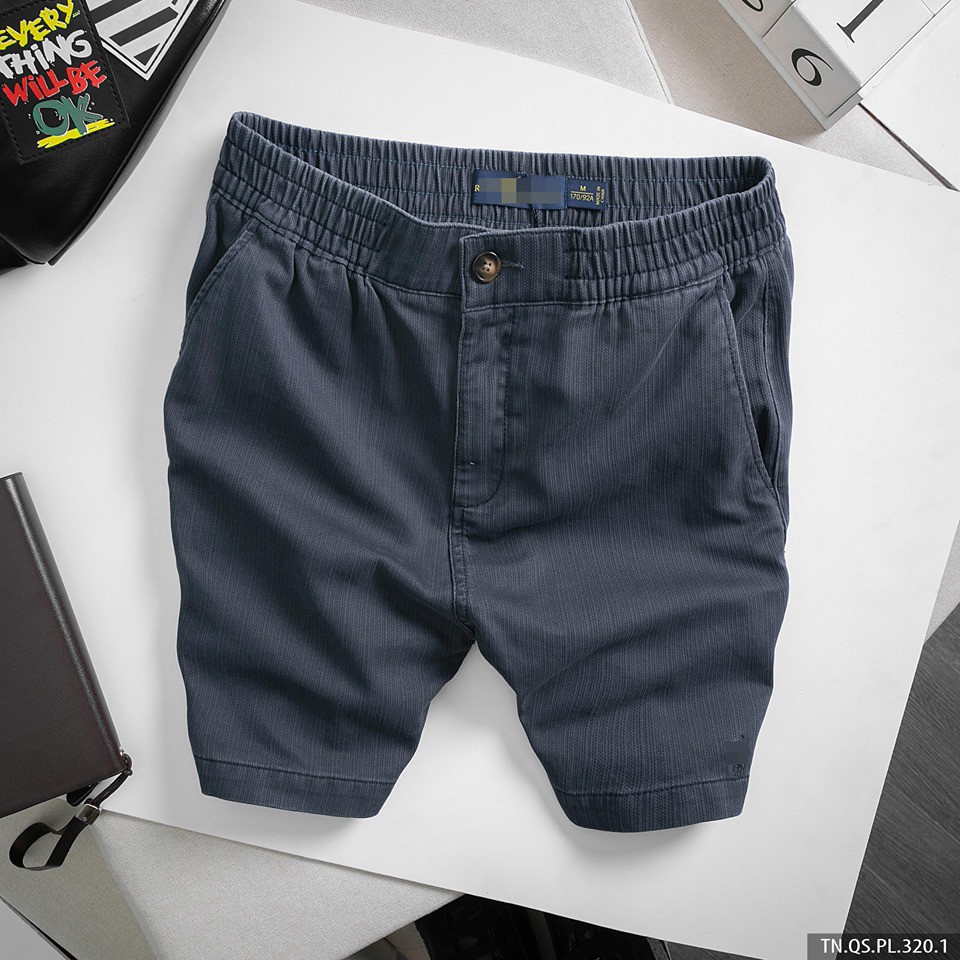 Quần Short Kaki Nam Vải Vân Gỗ