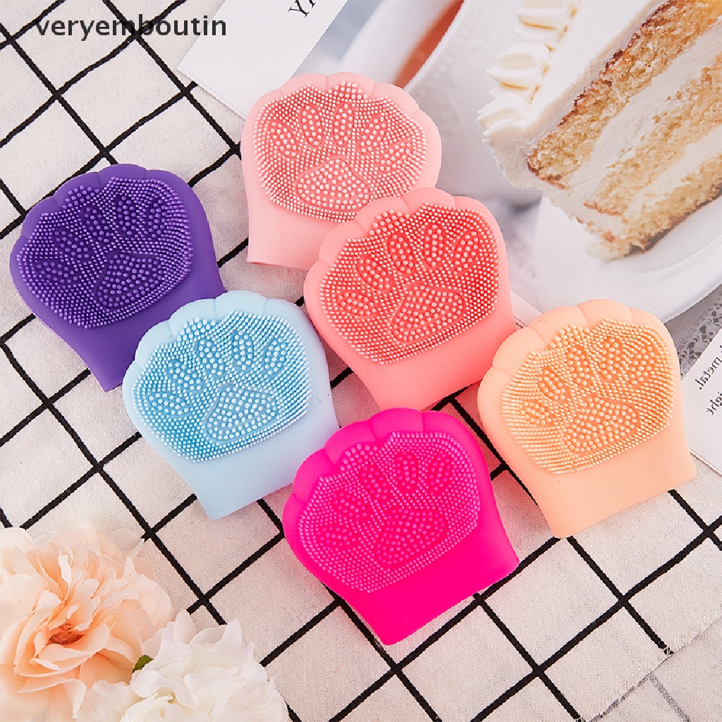 Cọ Silicone Rửa Mặt Làm Sạch Lỗ Chân Lông Thiết Kế Hình Mèo Dễ Thương