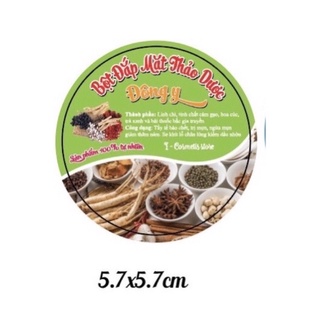 10TEM DÁN BỘT TRÀ XANH