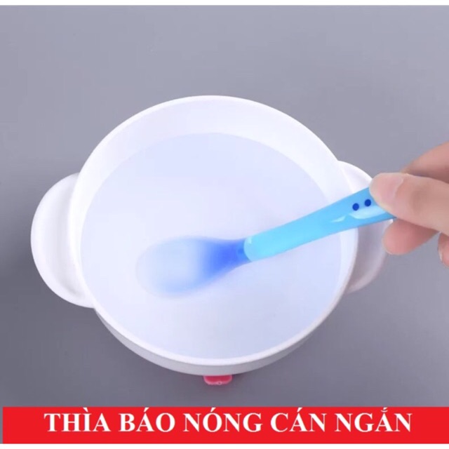 Thìa ăn dặm báo nóng Silicon