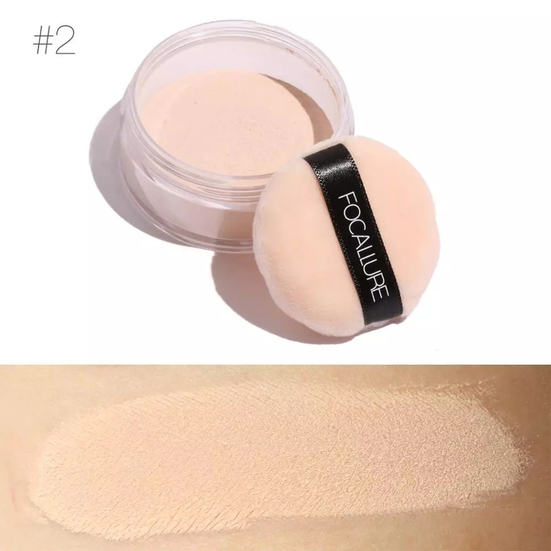 [Hàng mới về] Phấn phủ dạng bột kháng nước làm sáng da Focallure 3 màu tùy chọn