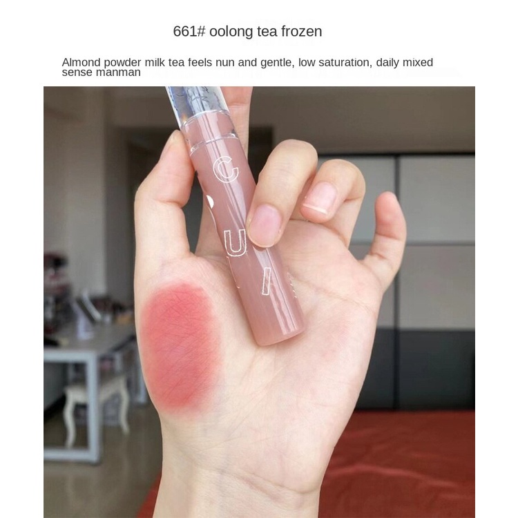 ✨✨【màu tương tự như toorune】Son kem lì Cappuvini họa tiết thú cưng khủng long nhỏ dễ thương