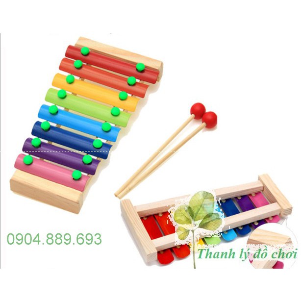 Đồ chơi gỗ đàn piano xylophone 8 thanh cho bé
