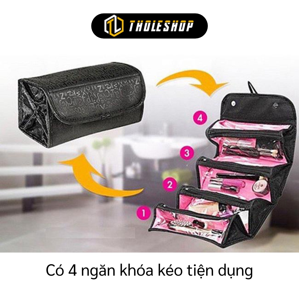 Túi đựng mỹ phẩm - Giỏ Đựng Mỹ Phẩm Thu Gọn Roll N Go, thiết kế thông minh 4 ngăn 2685