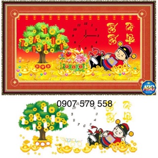 Tranh đính đá thần tài lộc