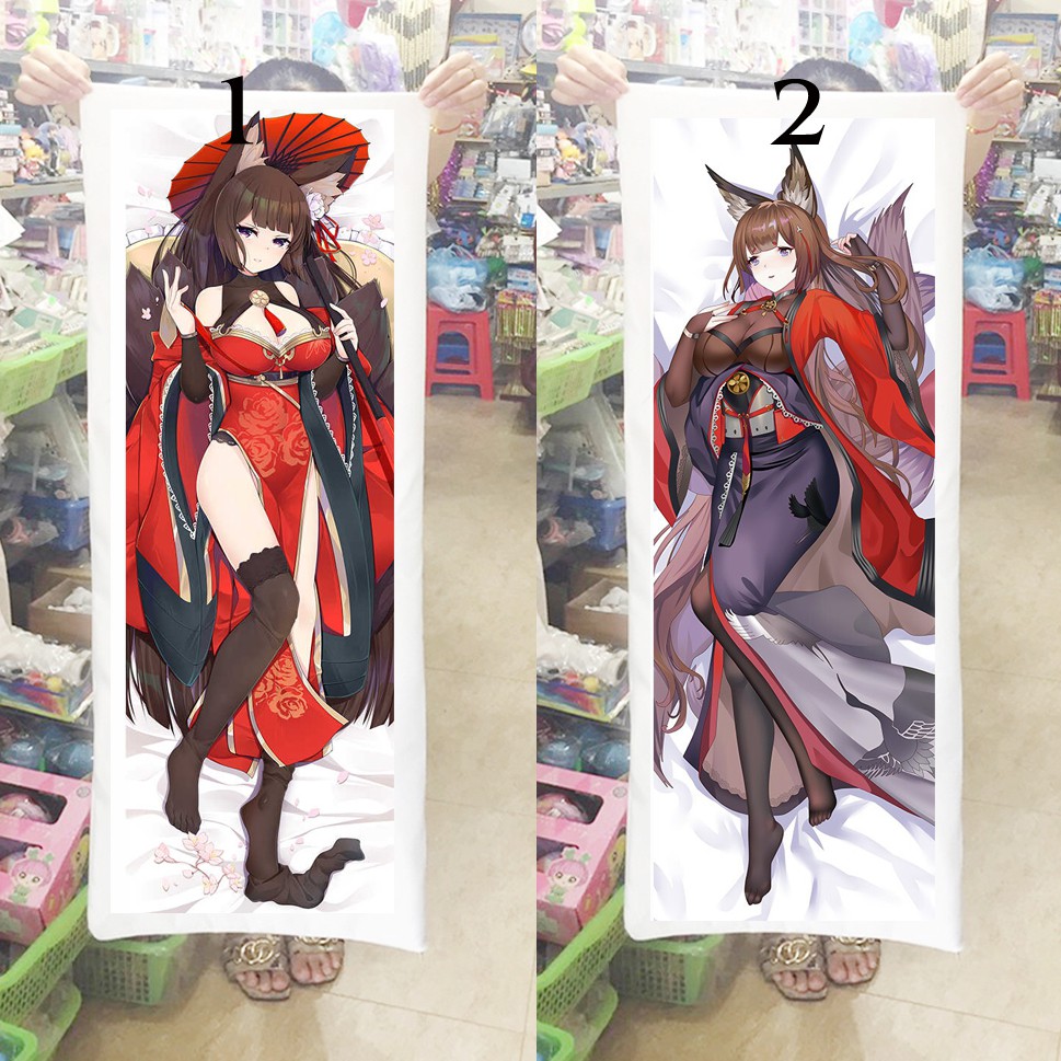 Gối ôm dài anime game Amagi Azur Lane 1m x 40cm (Tặng 1 poster hoặc 1 huy hiệu)