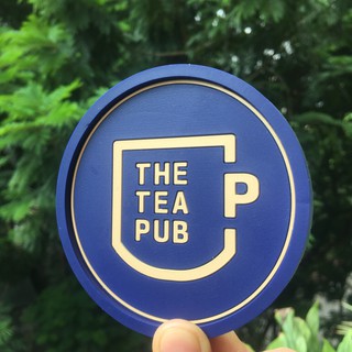 đế lót ly cao su in ấn logo quán