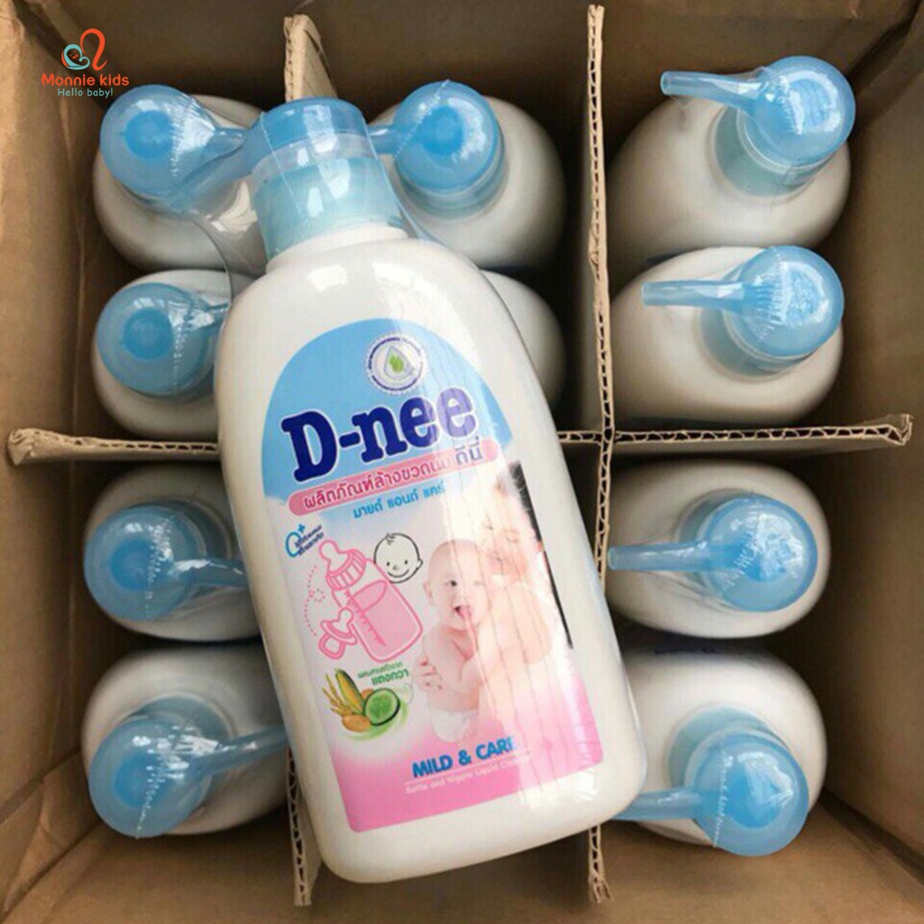 Nước rửa bình sữa D-NEE chai 500ml, nước rửa bình sữa từ thiên nhiên an toàn cho bé - Monnie Kids