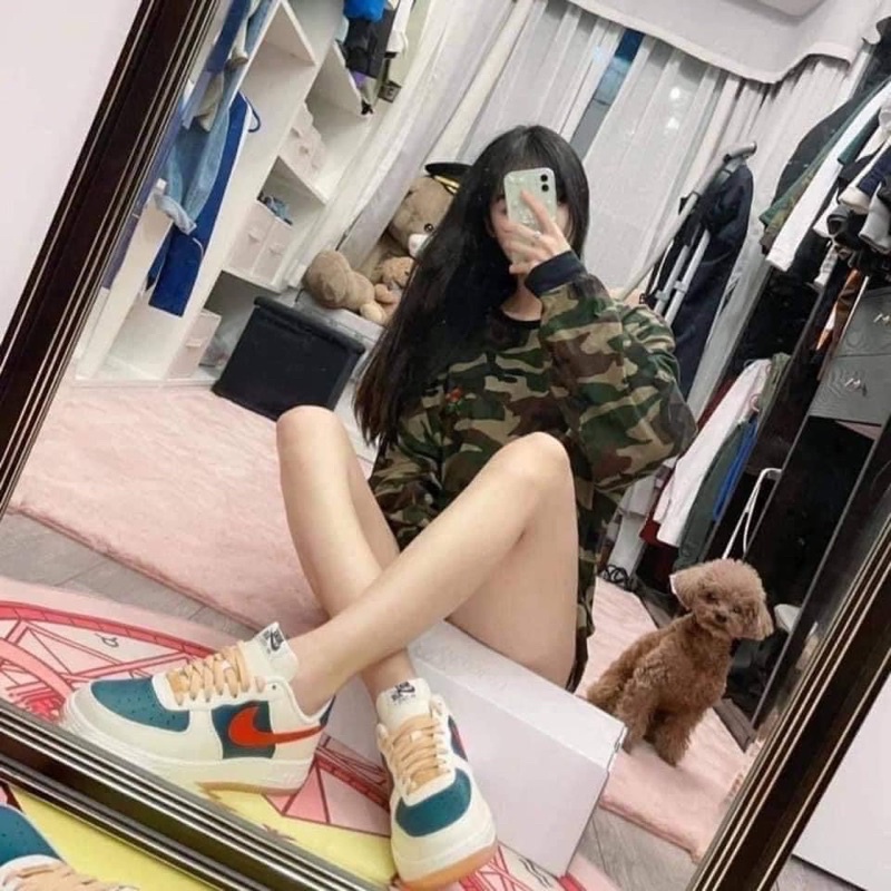 Giày nike_gucci nam nữ, giày nike_air_force 1 gucci xanh đỏ hàng cao cấp có móc sắt full box bill | BigBuy360 - bigbuy360.vn