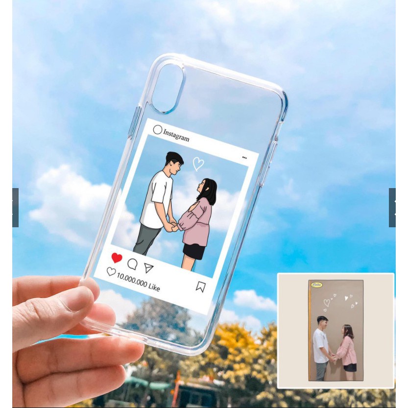 Ốp điện thoại vẽ line in ảnh theo yêu cầu cho Iphone 6/6plus/7/7plus/8/8plus/x/xsmax/xr/11/11promax/12/12promax/13/13max