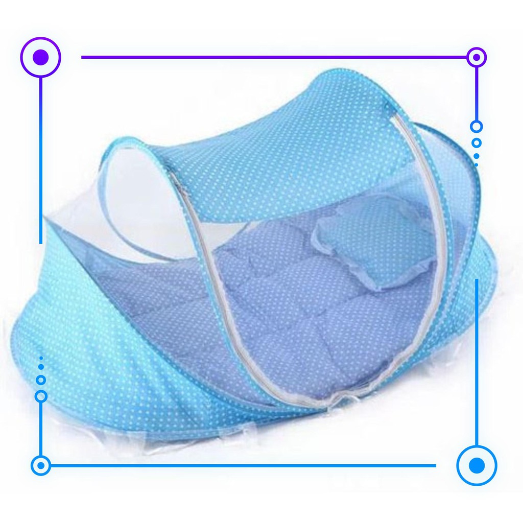Nệm mùng di động cỡ đại có nhạc cho bé HappyBaby (Xanh)
