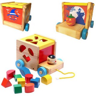 Xe cũi gỗ thả hình Halloweeen Edugames