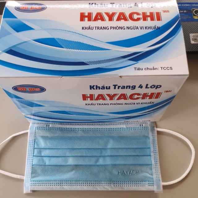 Khẩu trang 4 lớp HAYACHI 1 hộp 50 cái | BigBuy360 - bigbuy360.vn
