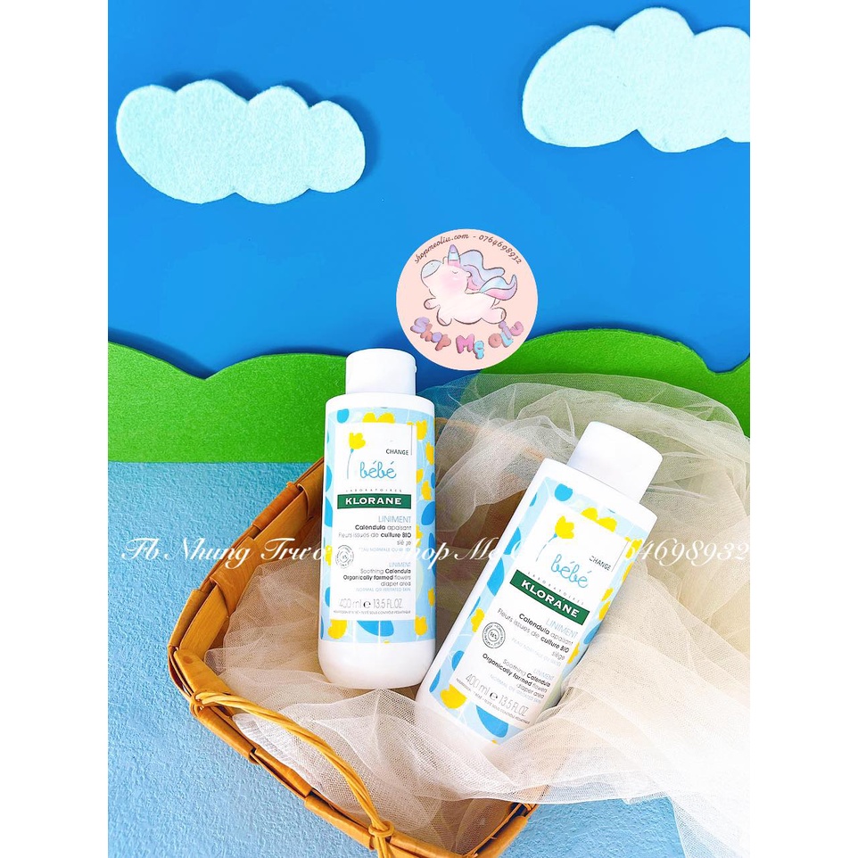 Kem Klorane Liniment vệ sinh mông, ngừa hăm, dưỡng ẩm cho bé 400ml date 05/2025