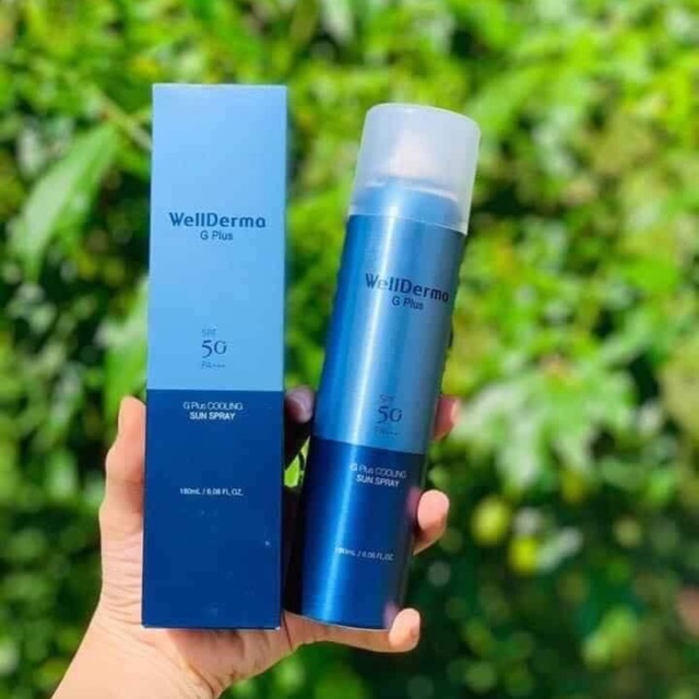 Xịt Chống Nắng WELLDERMA G Plus Cooling Sun Spray SPF50 PA+++