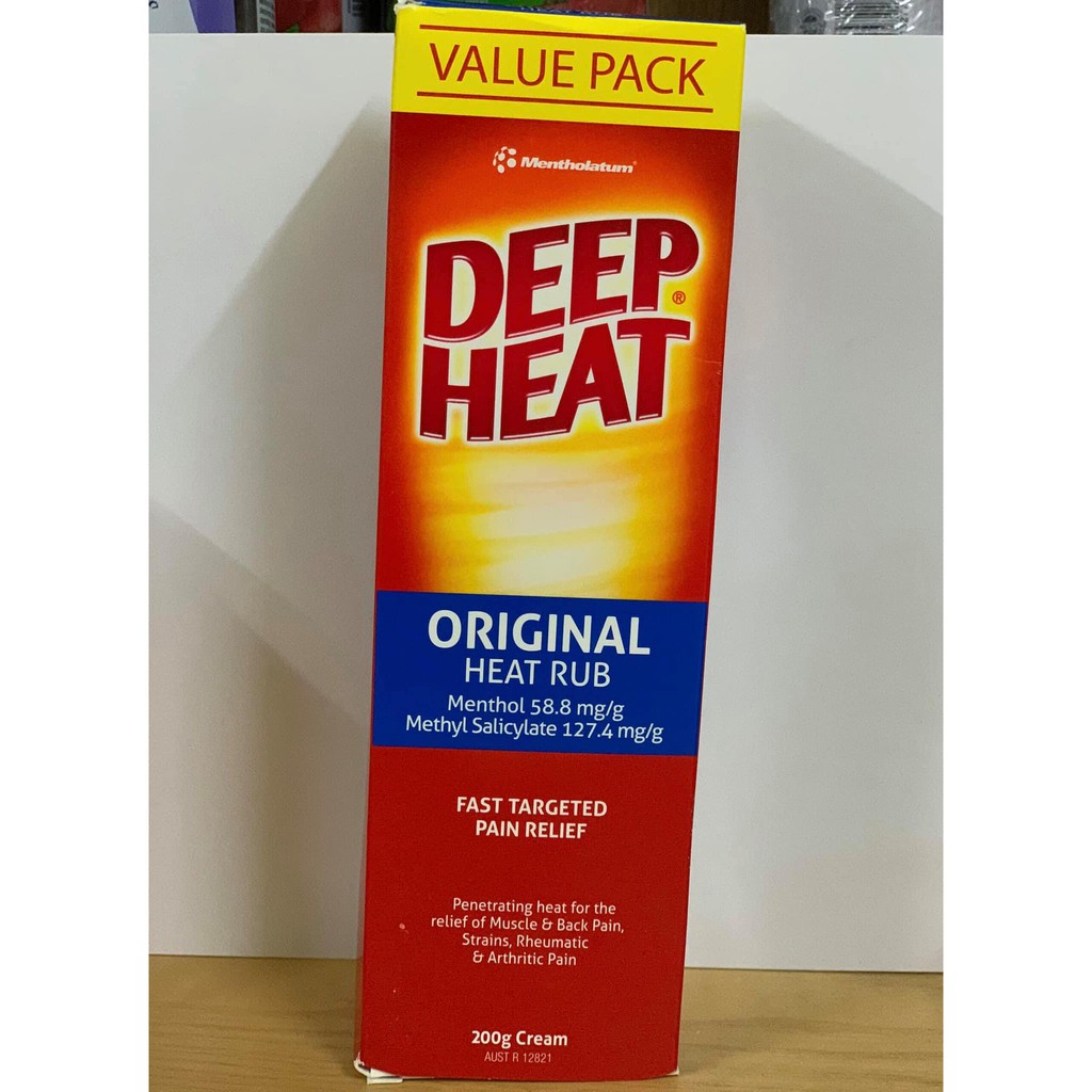 Dầu Xoa Bóp Mentholatum DEEP HEAT ORIGINAL HEAT RUB 200g