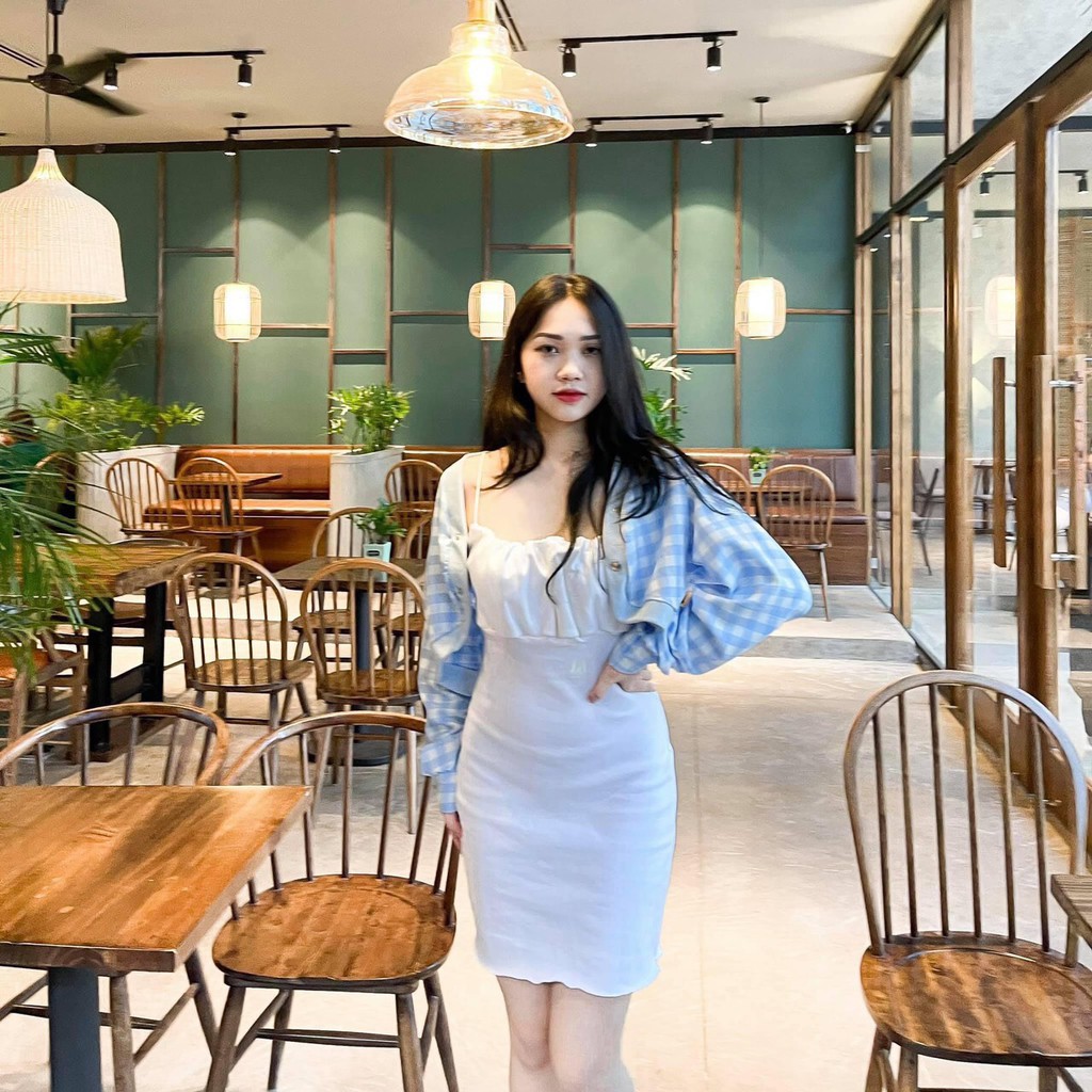 [Mã SKAMSALE06 giảm 10% tối đa 100K đơn 150K] Set váy hai dây kèm khoác cadigan 👗👗 FROM MẶC LÊN DÁNG CỰC XINH LUN Ạ 💟 | BigBuy360 - bigbuy360.vn