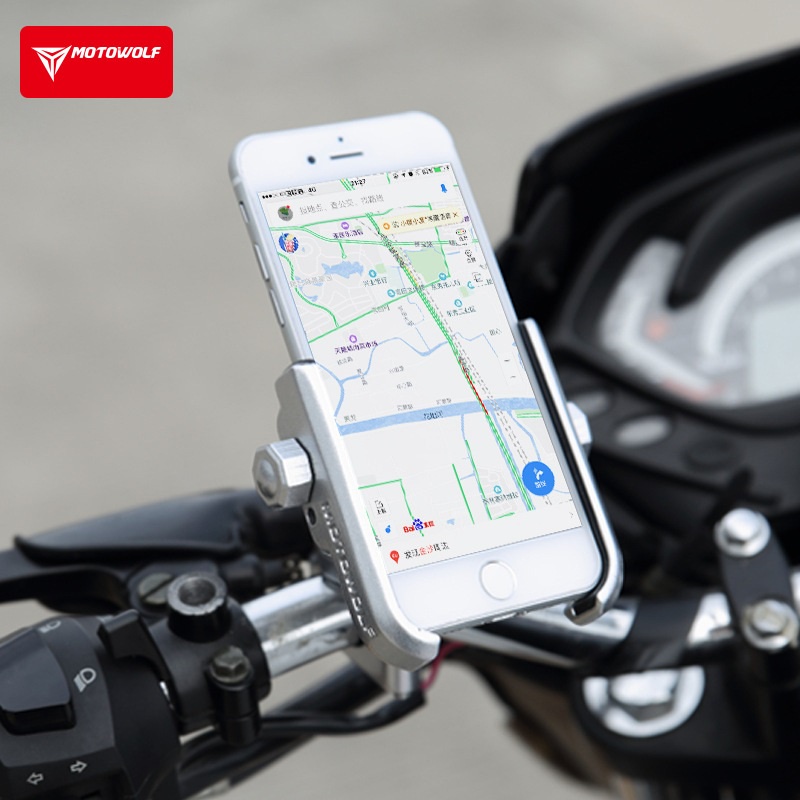 Gía đỡ điện thoại gắn xe máy MOTOWOLF 2805, chống rung, chống giật  phukienphuotsg