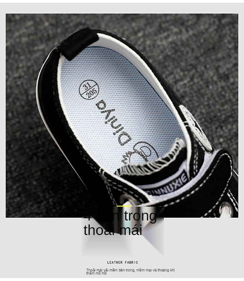 Giày thể thao CONVERSE vải bạt thời trang cho bé