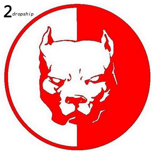 Decal hình chó Pitbull phản quang dán trang trí thân xe oto & xe tải