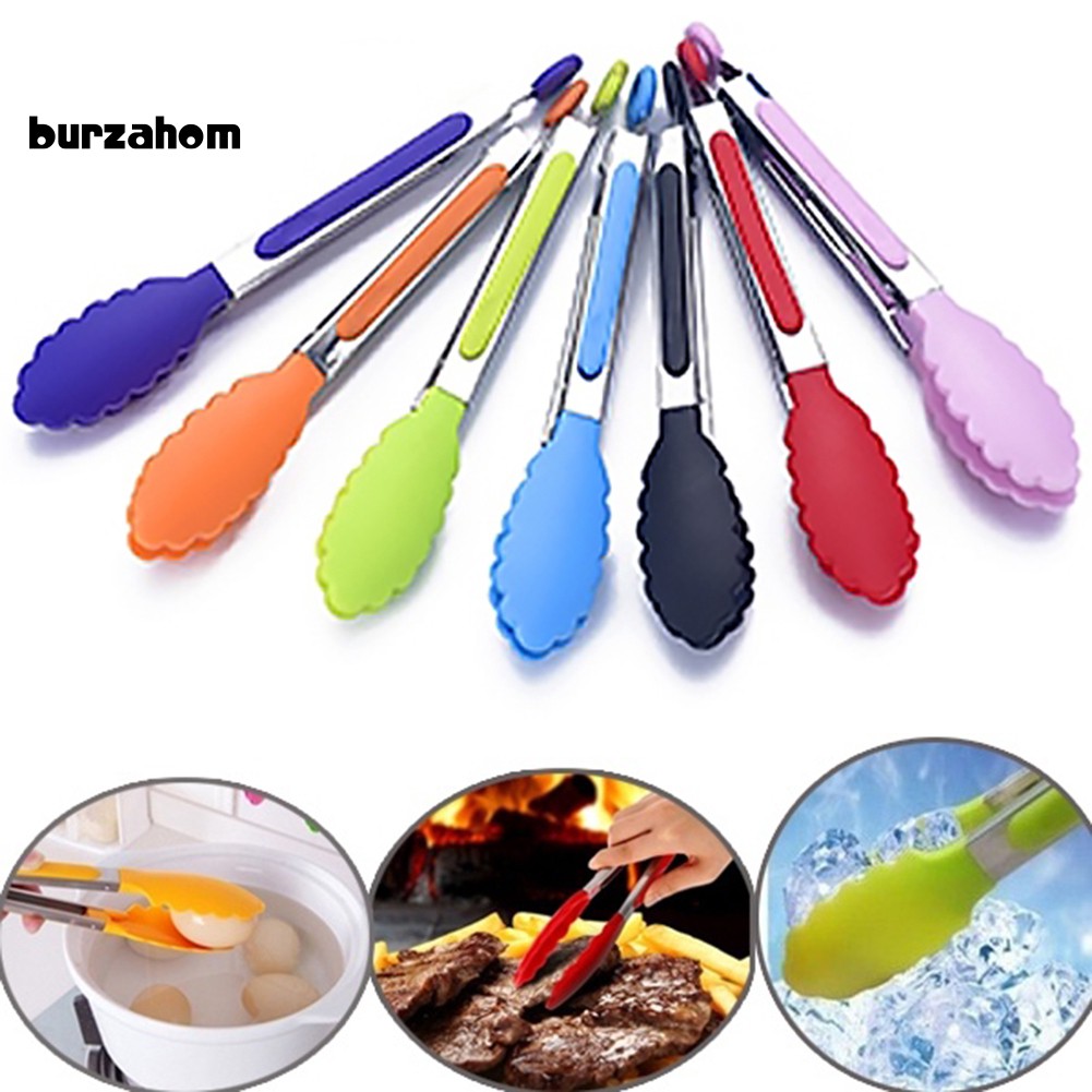 Kẹp gắp thức ăn chất liệu thép không gỉ đầu silicon