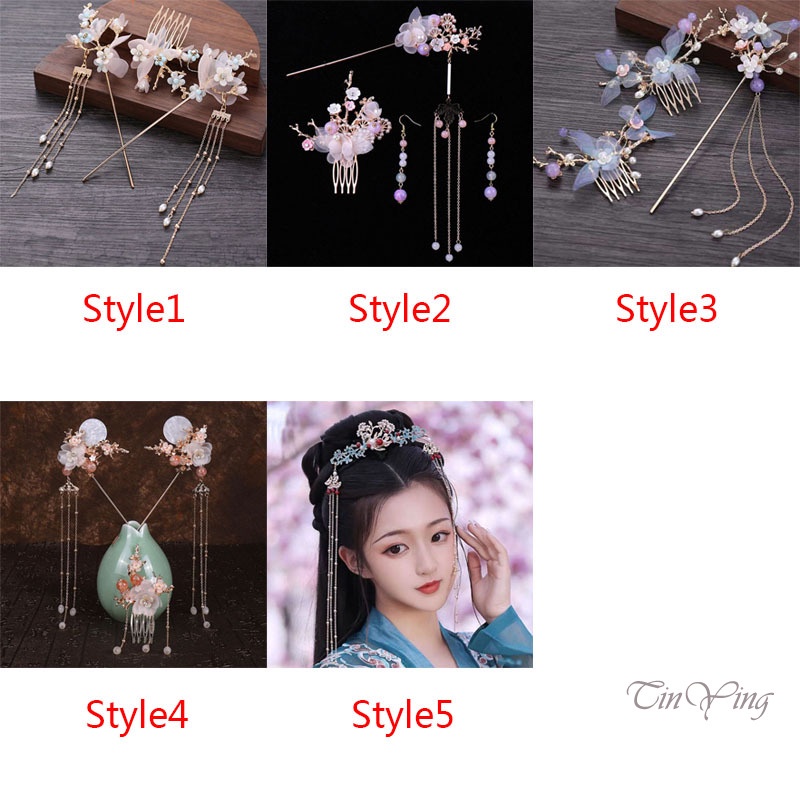 GETNOIVAS Trâm Cài Tóc Tua Rua Dài Phong Cách Trung Hoa Cổ Điển Cho Cô Dâu