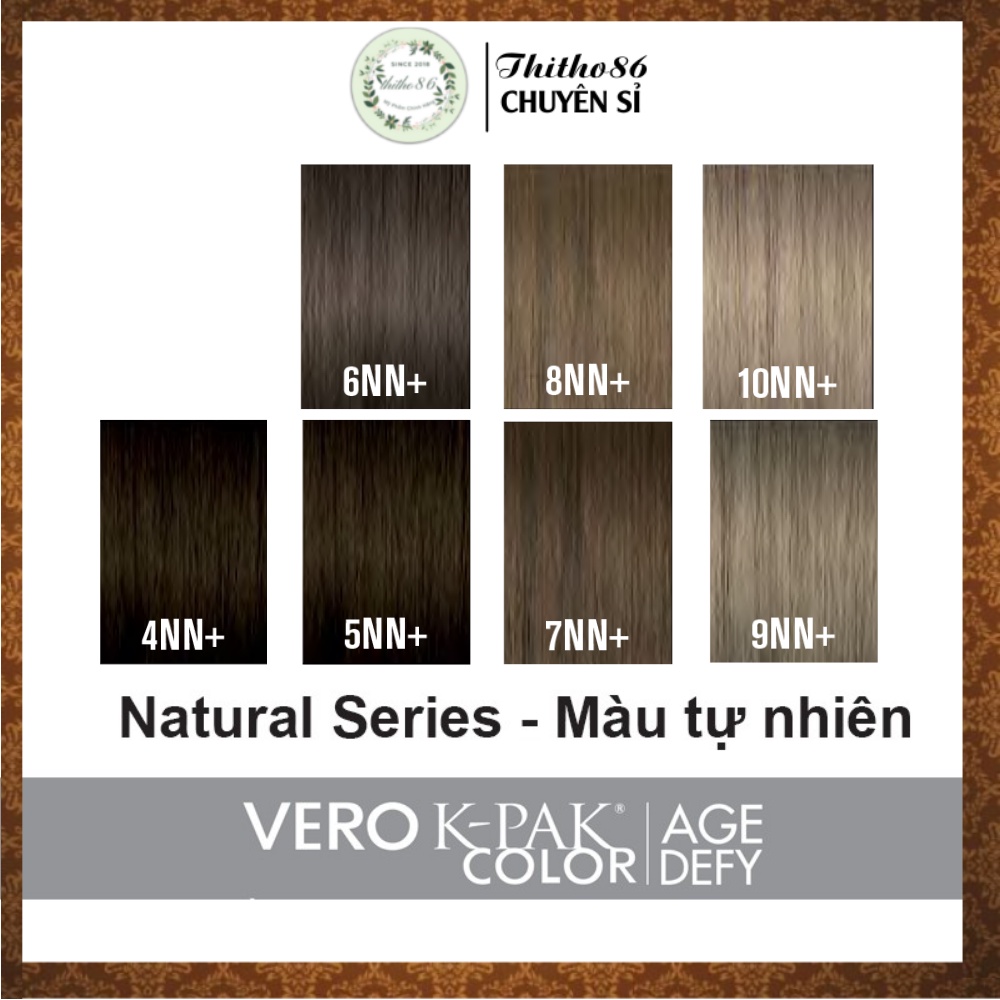 Natural Series NN - Màu nhuộm phủ bạc thời trang JOICO Vero K-Pak Color Age Defy (Tông màu tự nhiên)