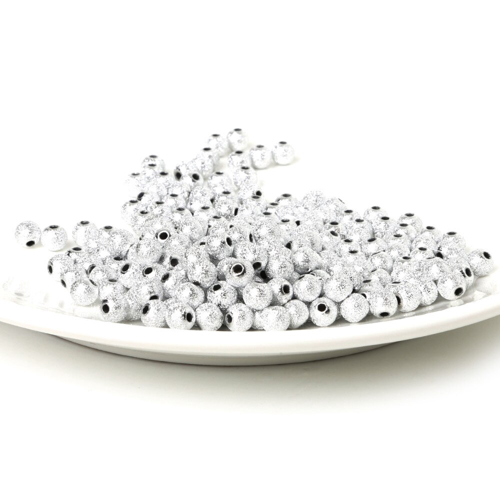 Hạt xỏ lỗ hỗn hợp hình tròn 6-12mm bằng acrylic làm trang sức thủ công