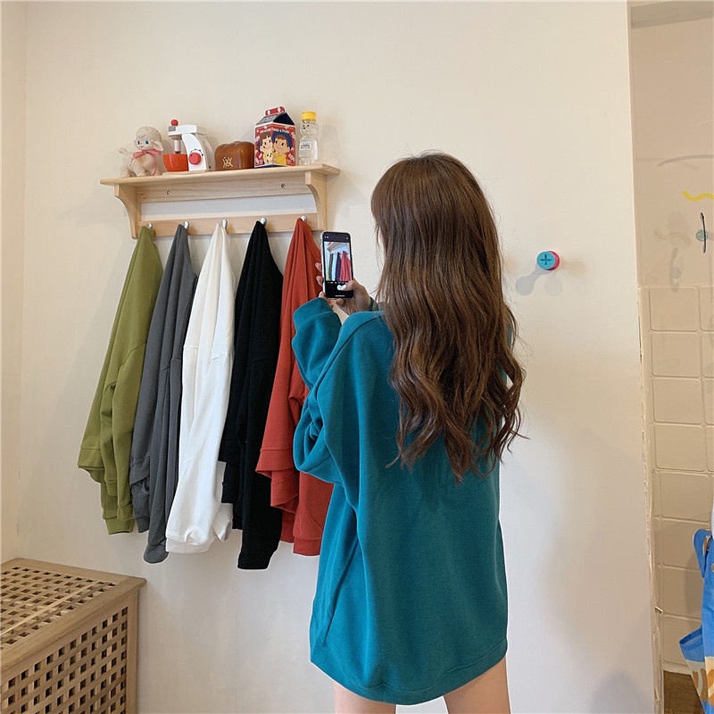 【ZHELIHANGFEI】Áo Thun Tay Dài Cổ Tròn Form Rộng Theo Phong Cách Retro