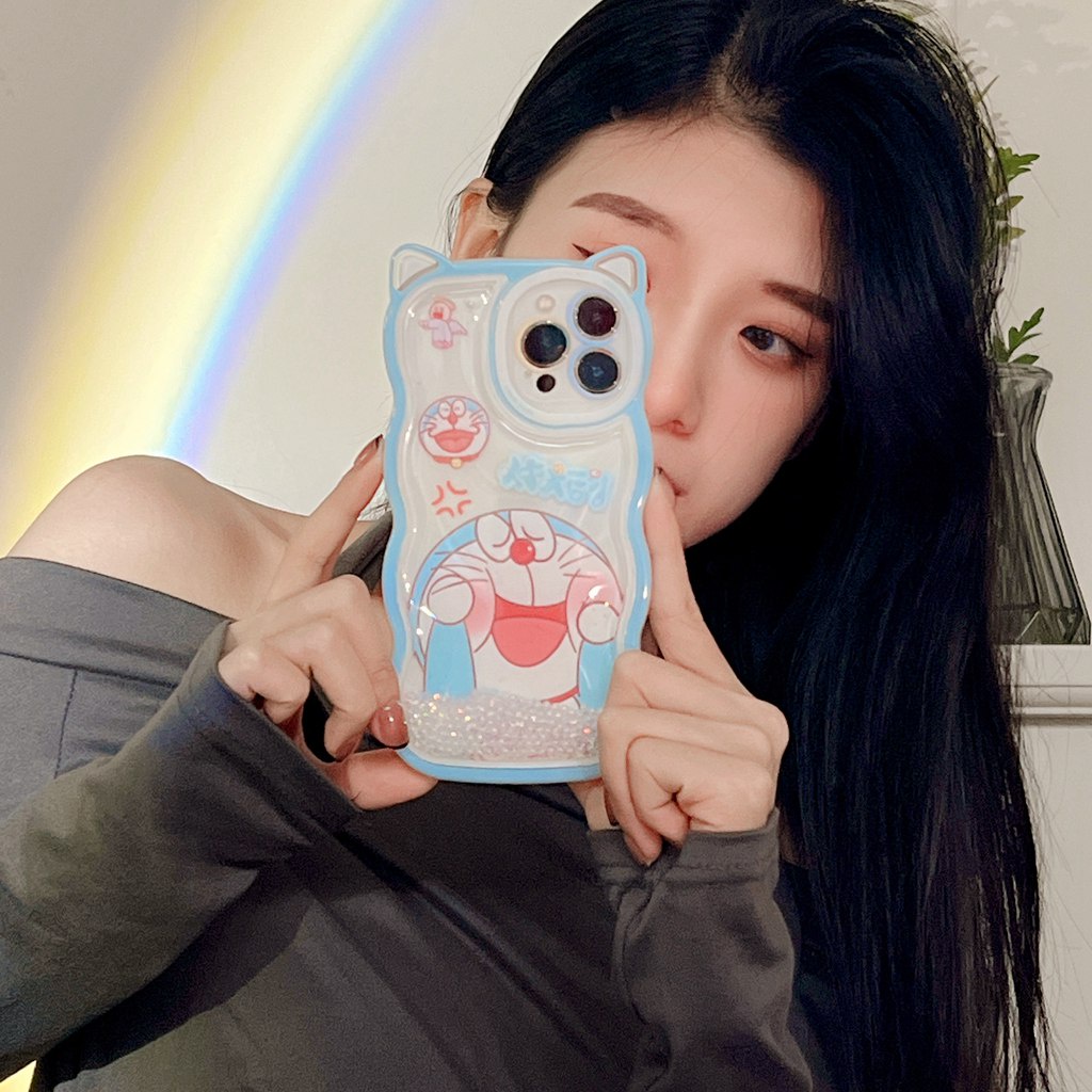 Ốp Điện Thoại TPU Dẻo Họa Tiết Hoạt Hình Doremon Dễ Thương Chống Trầy Cho iPhone 11 13 12 Pro Max XR 7 8 Plus