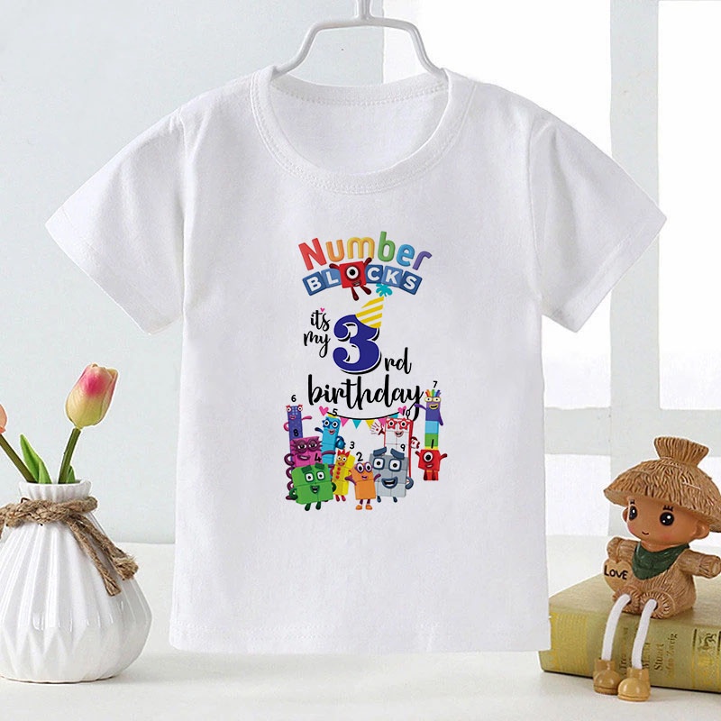 Số Áo Thun In Hình Hoạt Hình Dành Cho Bé Trai Bé Gái 1-6 Tuổi