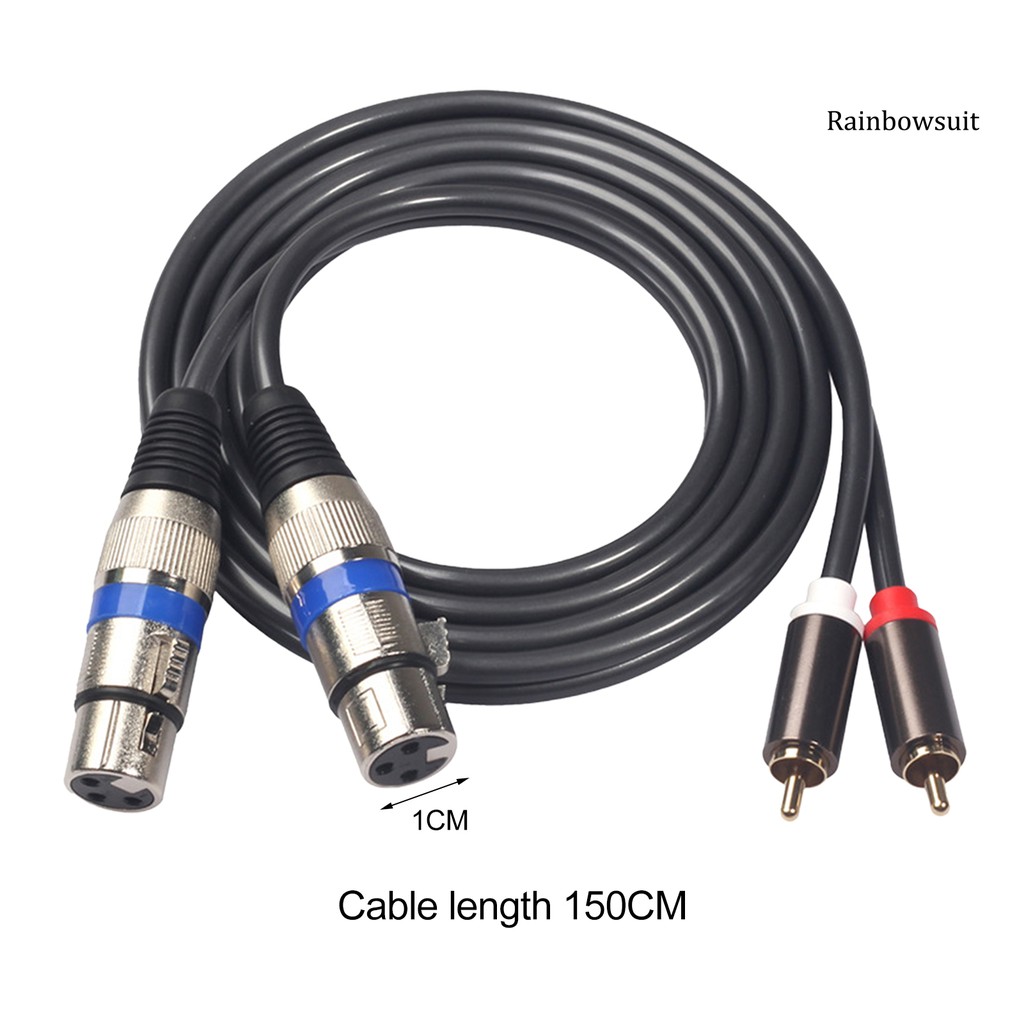 Dây Cáp Chuyển Đổi Âm Thanh 1.5m Rca Male Sang Xlr Female Dành Cho Micro Tai Nghe