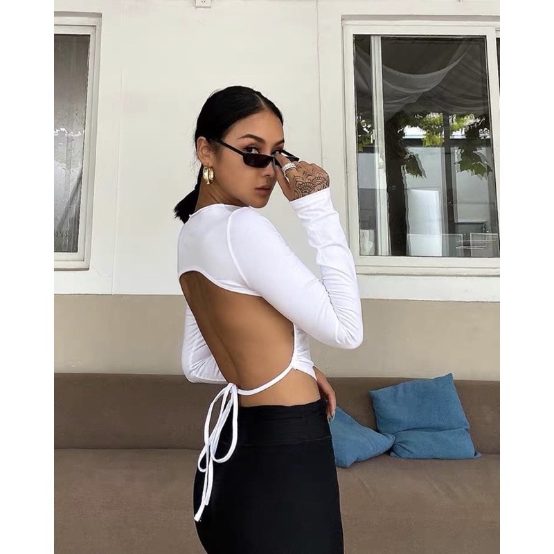 [Mã FAMAYWA giảm 10K đơn 50K] 🍓🍓áo Croptop Hở Lưng tay dài vạn người mê🍓🍓 sexy miễn chỗ chê | BigBuy360 - bigbuy360.vn