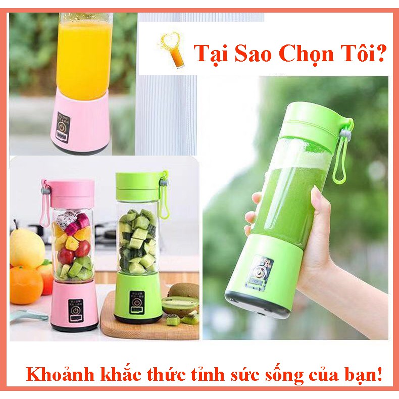 Máy ép trái cây cầm tay - May say sinh tố mini ( Sạc USB tiện dụng)