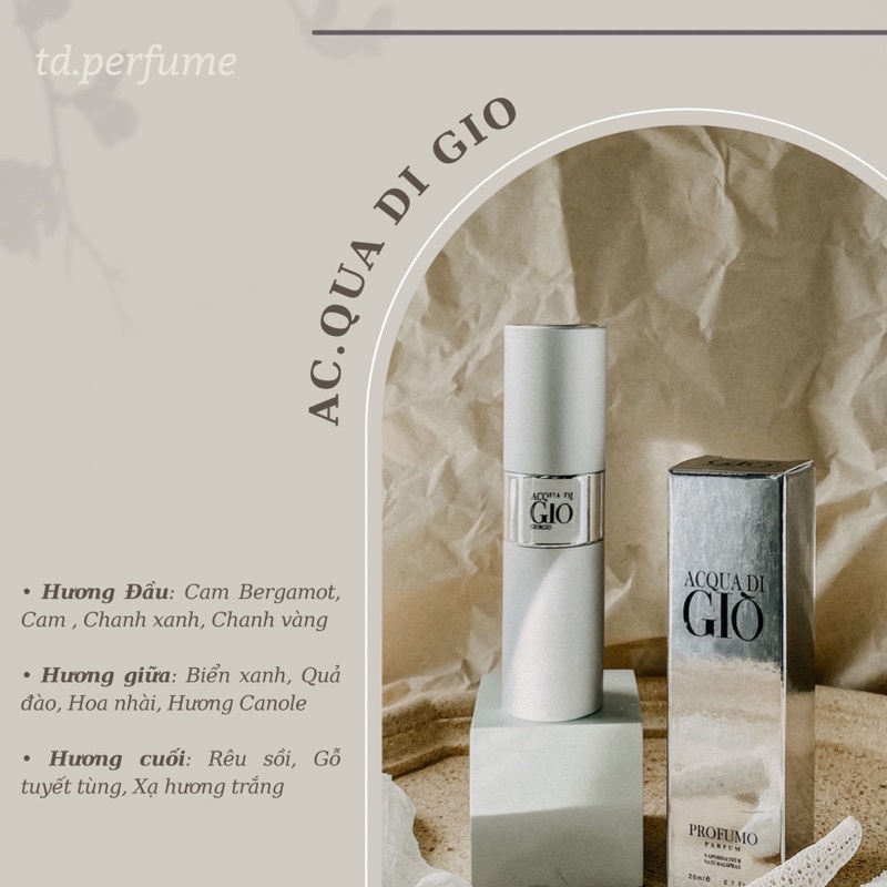 ACQ.UA DI GIÒ - Nước hoa mini 20ml